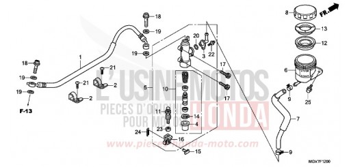 REAR BRAKE MASTER CYLINDER (CBR600F) CBR600FB de 2011